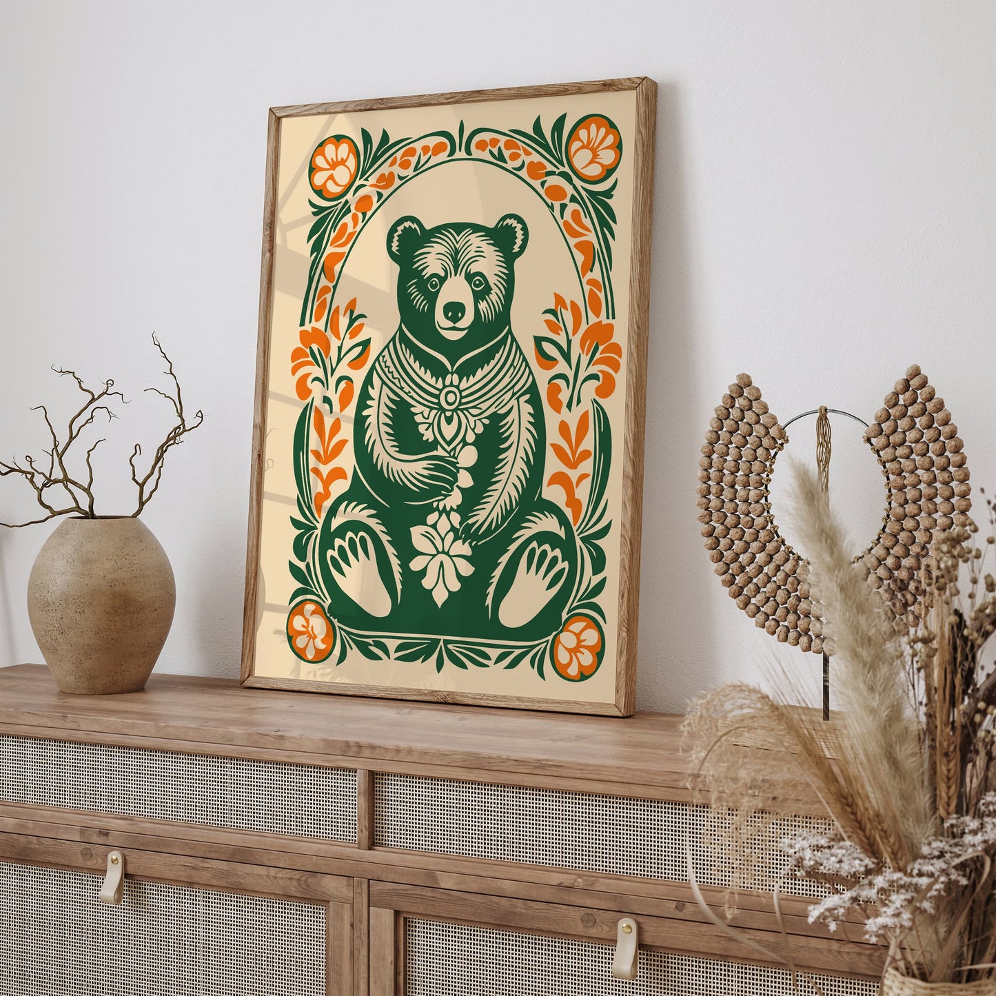 Green Teddy Bear Green Animal Poster