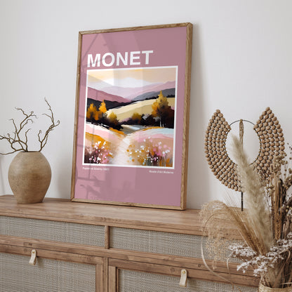 Monet Poplars at Giverny Poster