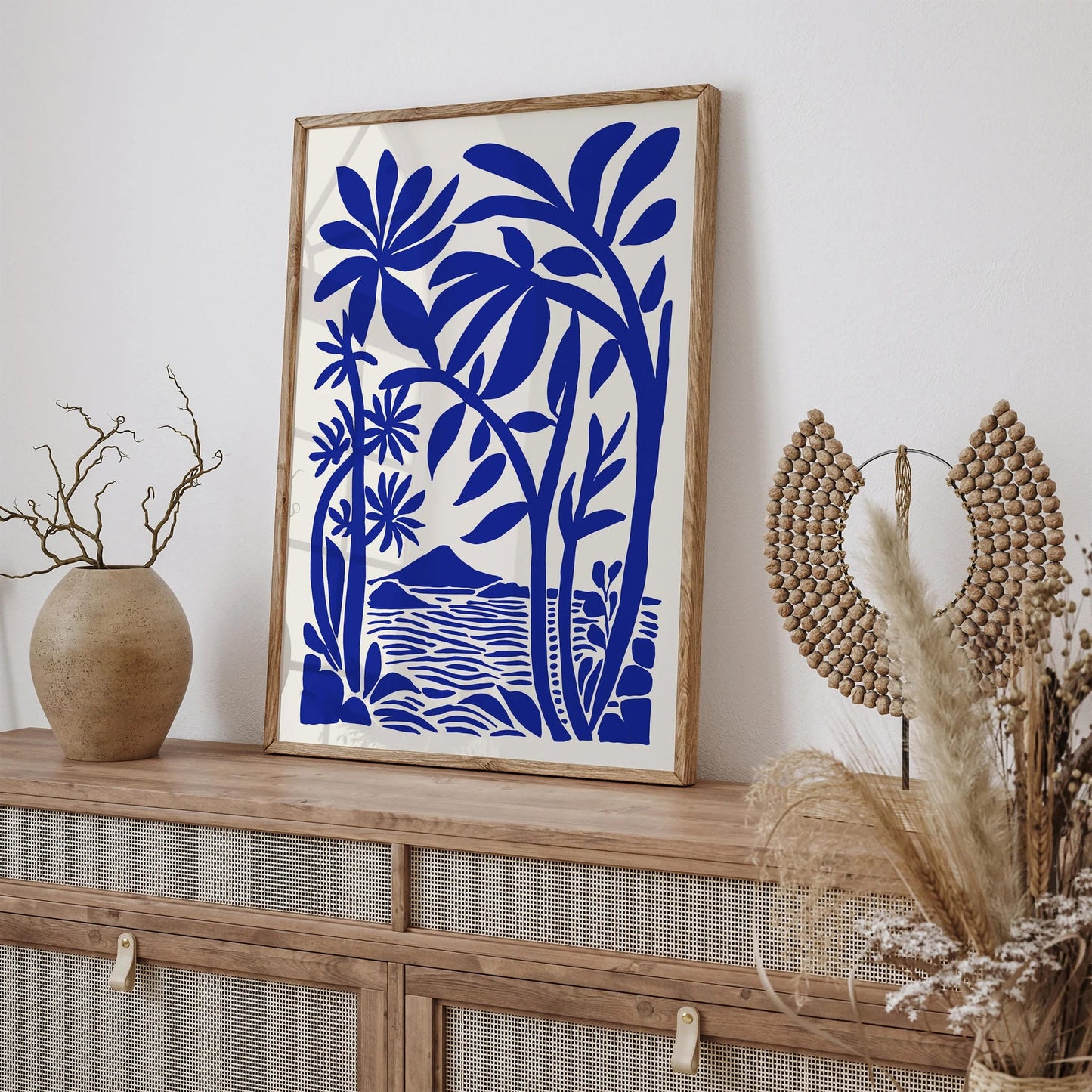 Blue Tropical Wall Art – Landscape Nature Print