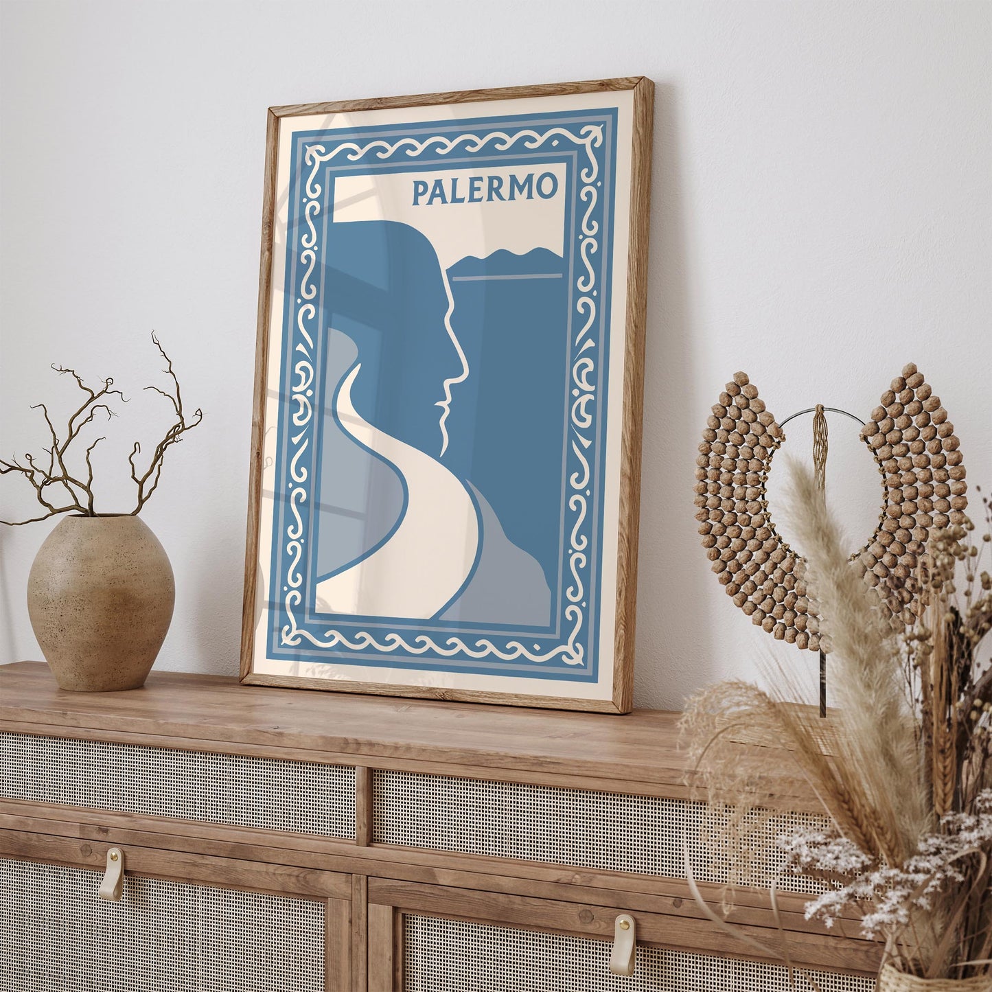 Modern Blue Palermo Poster 2026