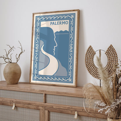 Modern Blue Palermo Poster 2026