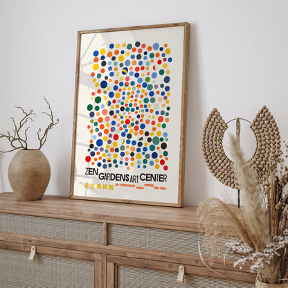 Zen Gardens Japanese Dots Poster