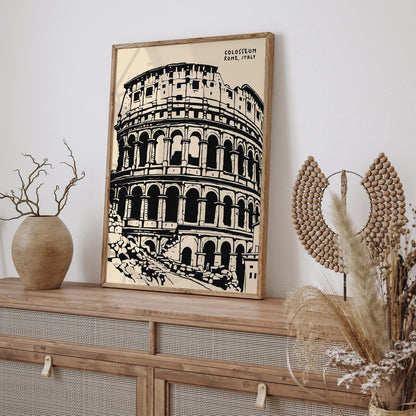 Colosseum Rome Italy Travel Art Print