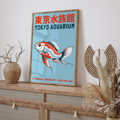 Tokyo Aquarium Koi Fish Poster