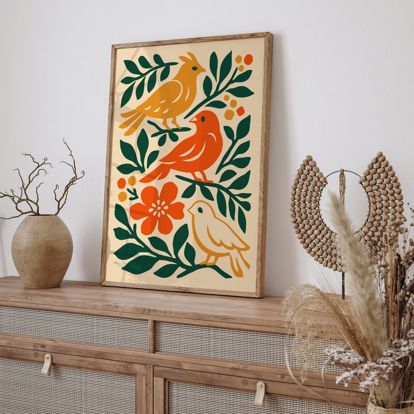 Country House Birds Poster