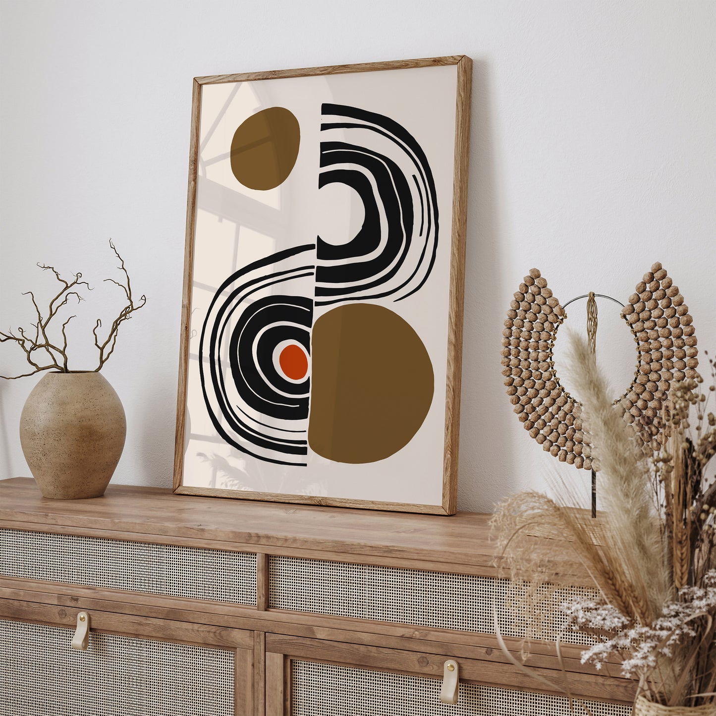 Rustic Abstract Shapes Poster