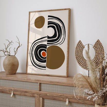 Rustic Abstract Shapes Poster