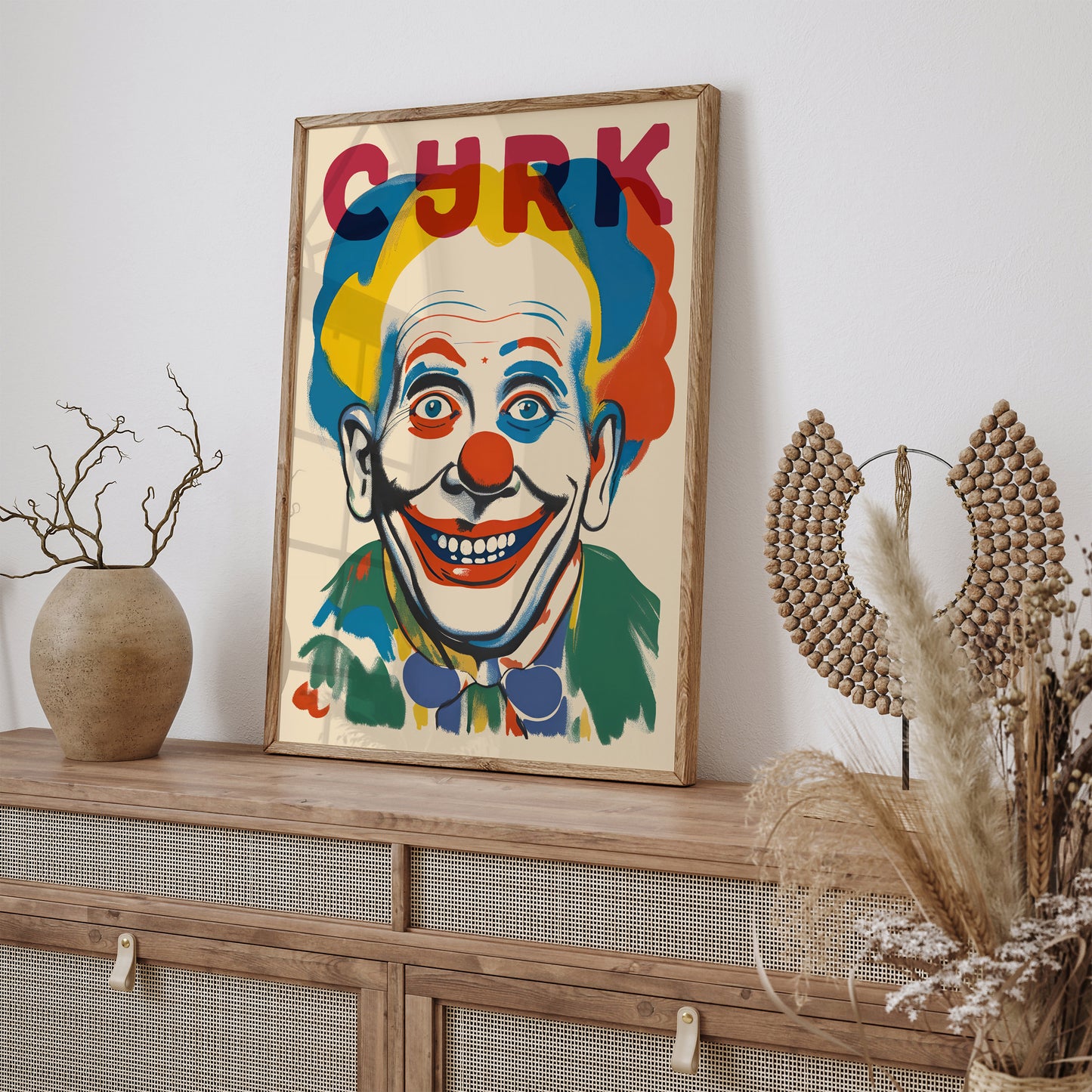 Creepy Clown - Vintage Polish Circus Poster