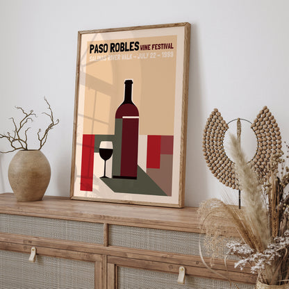 Paso Robles Wine Festival - 1999 Geometric Poster Print