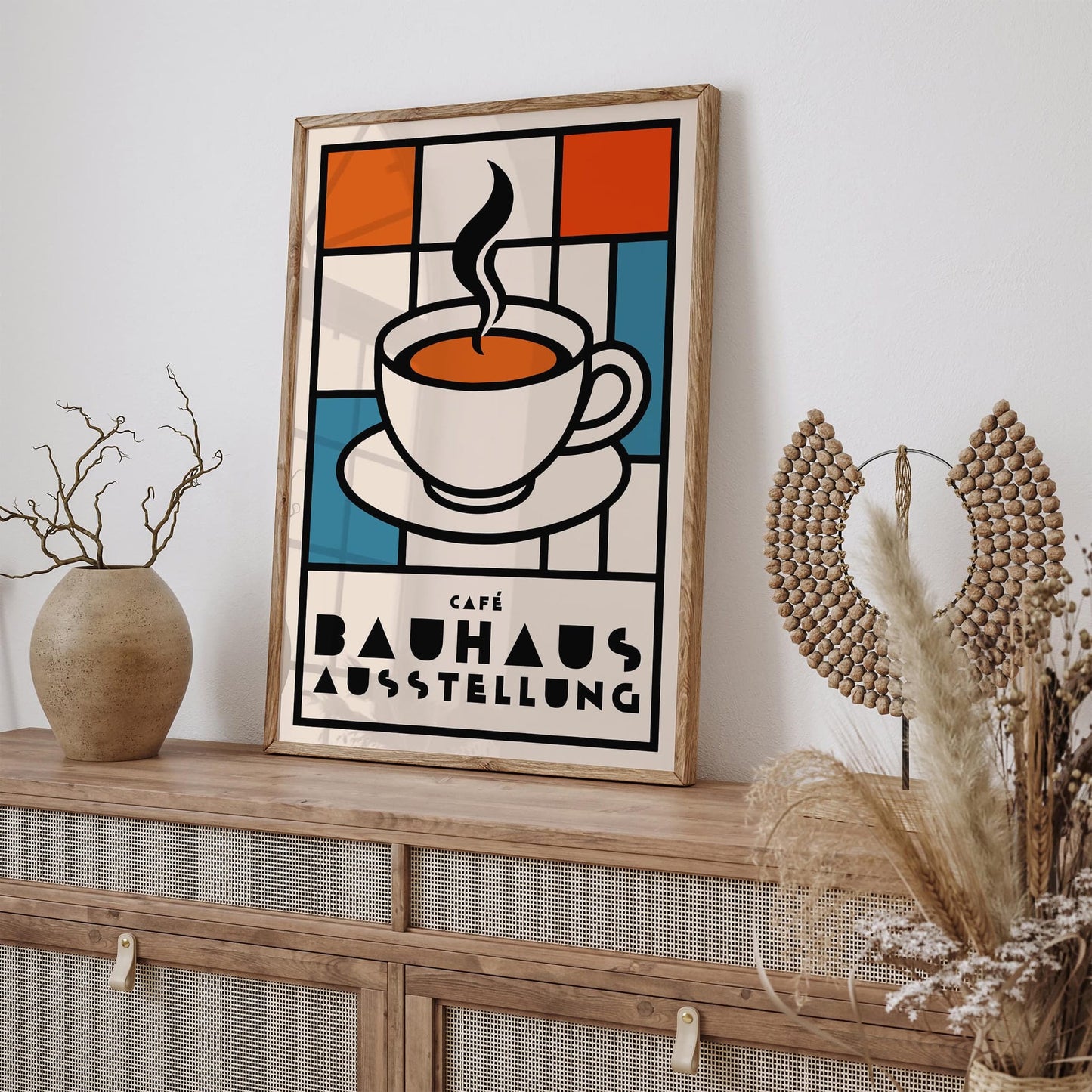 Bauhaus Cafe Ausstellung Retro Poster