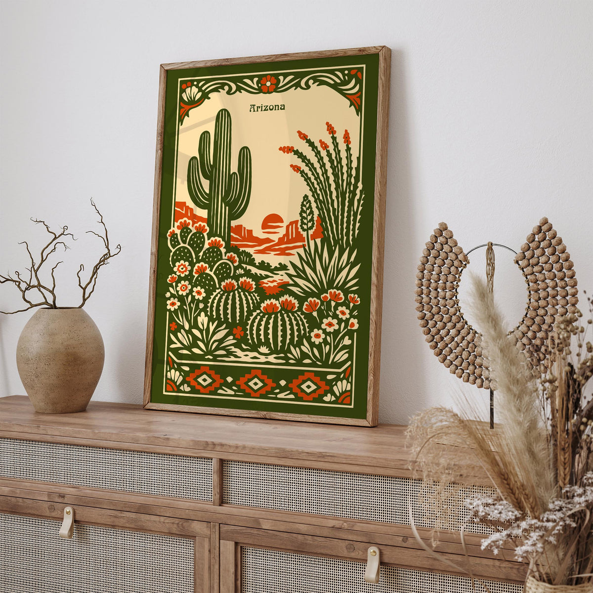 Arizona Desert Landscape Travel Poster