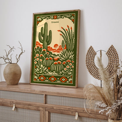 Arizona Desert Landscape Travel Poster