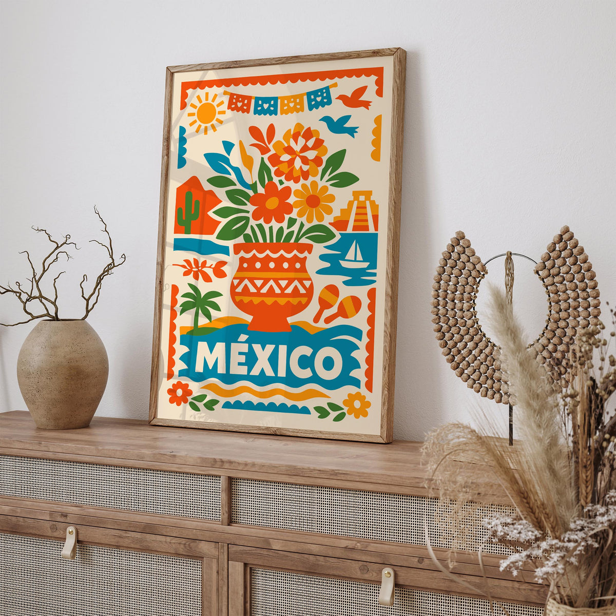 Mexico Colorful Travel Poster