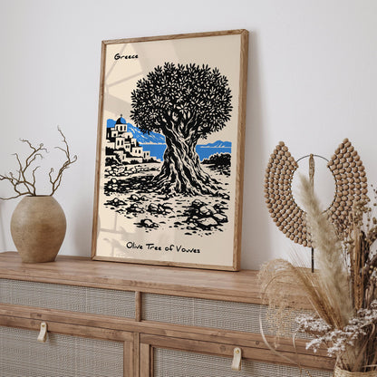 Olive Tree of Vouves Greece Poster