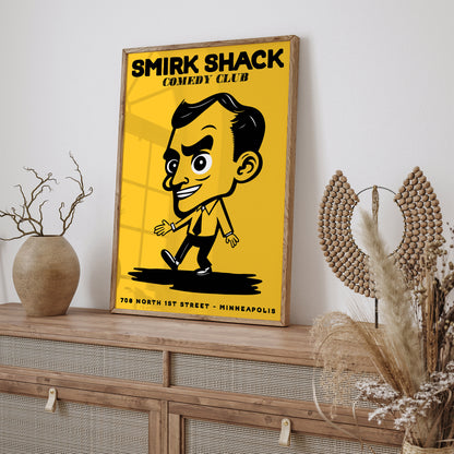 Comedy Club - Smirk Shack - Retro Advertising Poster