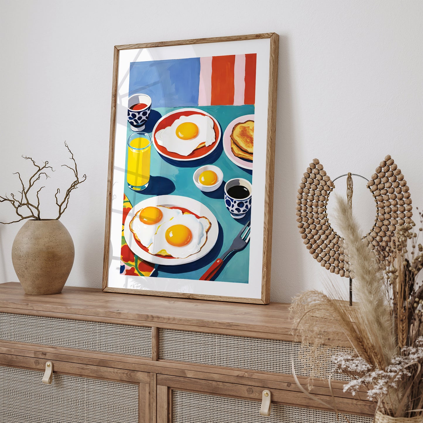 Breakfast Colorful Kitchen Wall Art Print