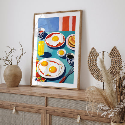 Breakfast Colorful Kitchen Wall Art Print