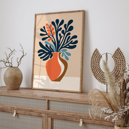 Bohemian Floral Wall Art - Matisse Inspired Print