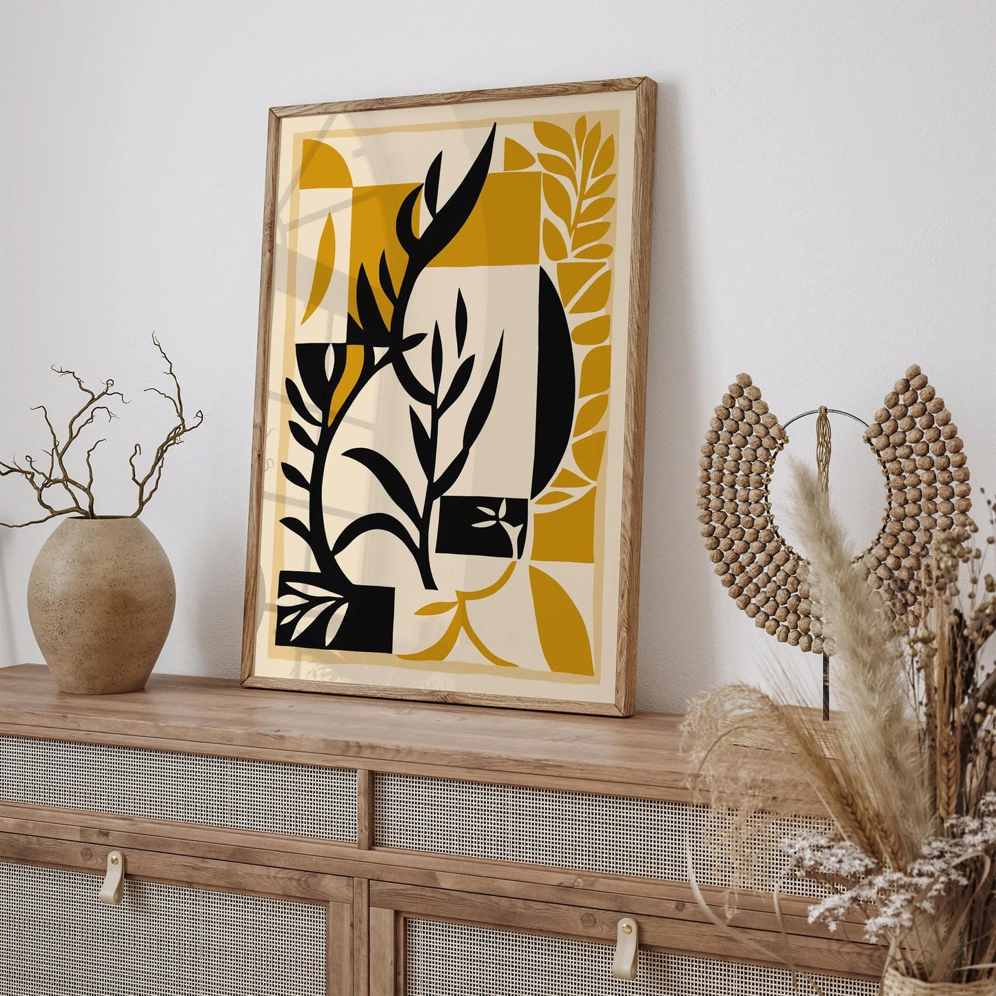 Abstract Nature in Neutral Tones Art Print