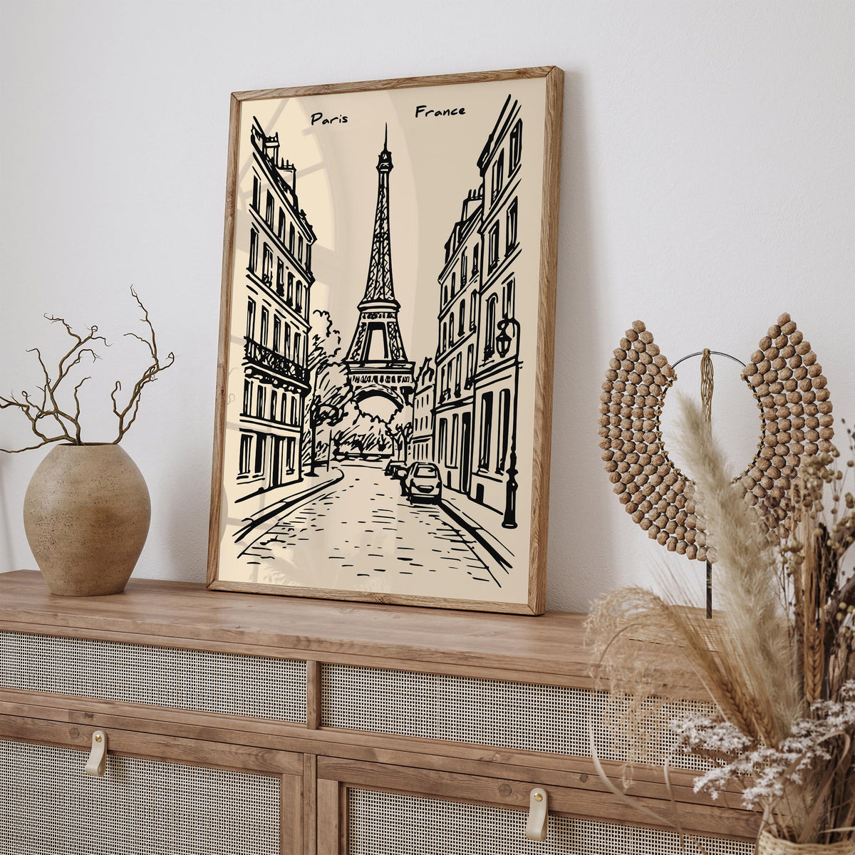 Paris France Cityscape Travel Poster