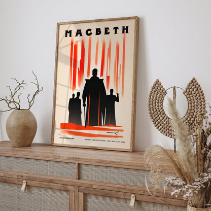 Macbeth Retro Theatre Shakespeare Poster