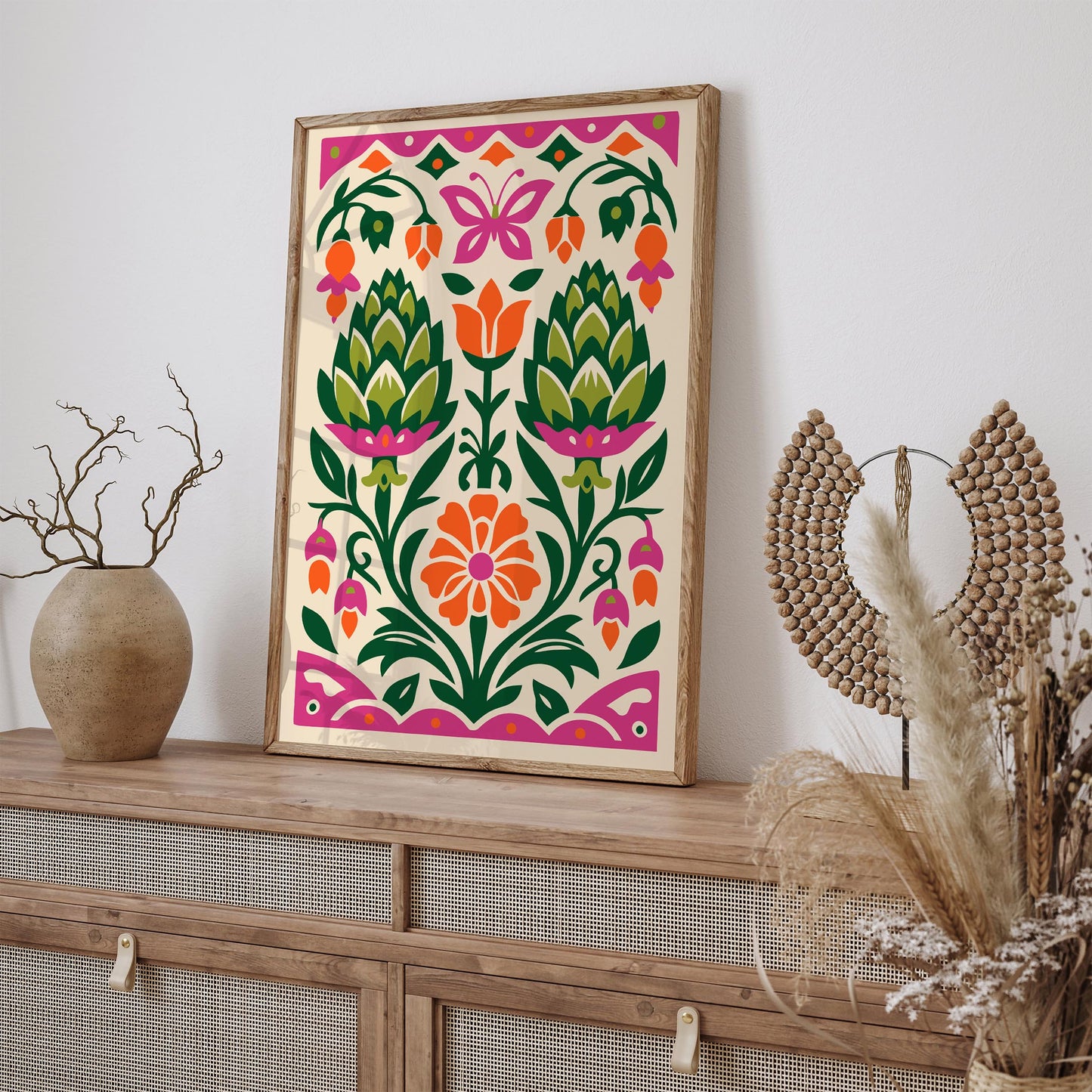 Mexican Nature Poster – Colorful Wall Art