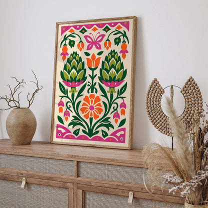 Mexican Nature Poster – Colorful Wall Art