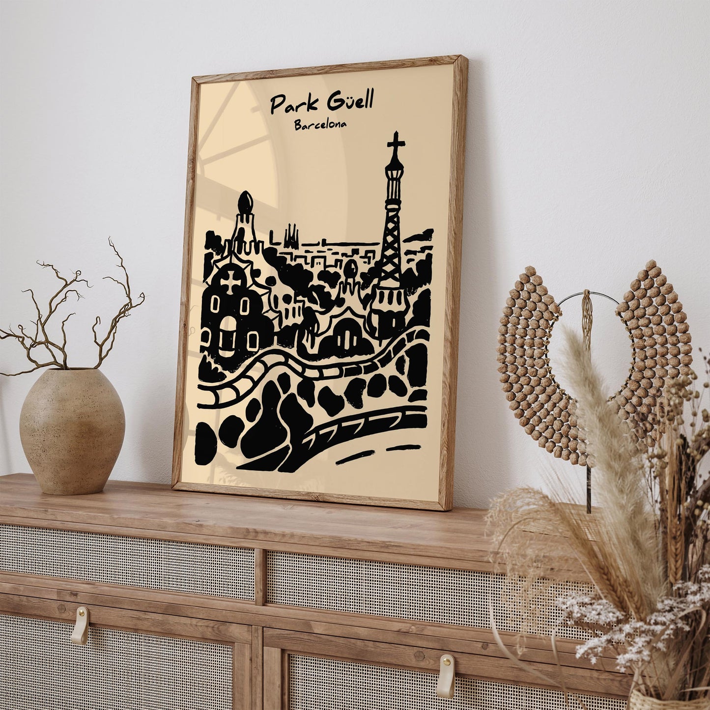 Park Guel Barcelona Travel Poster