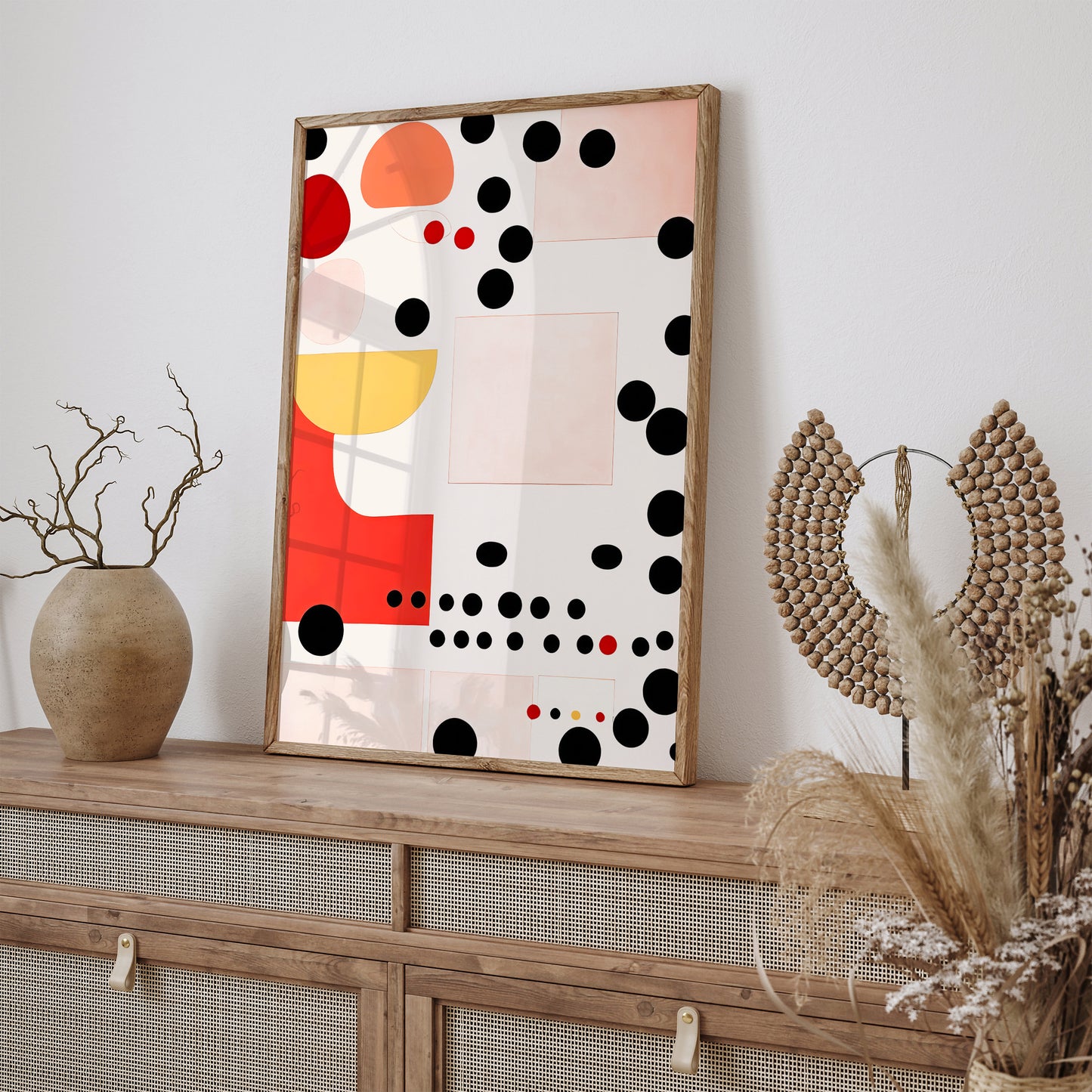 Mid-Century Modern Polka Dots Art Print