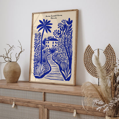 Home Sweet Home Florida Poster – Blue Wall Art