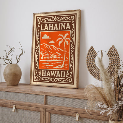 Lahaina Hawaii Travel Poster
