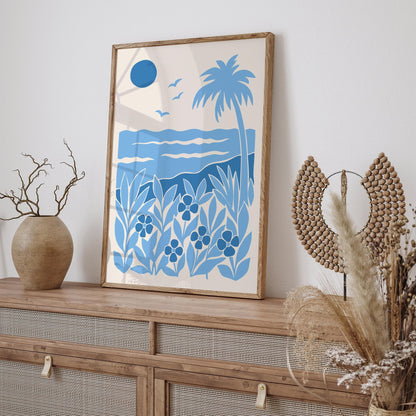 Icy Blue Florida Poster - Tropical Landscape Wall Art