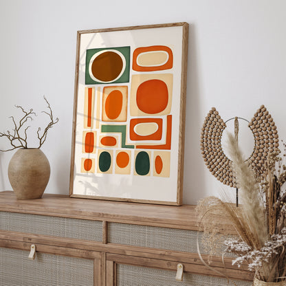 Burnt Orange Modern Design Poster