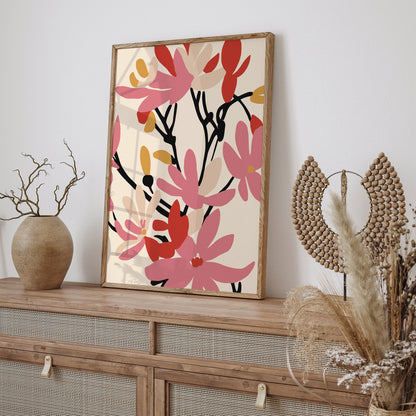 Botanical Pink Nature Art Print