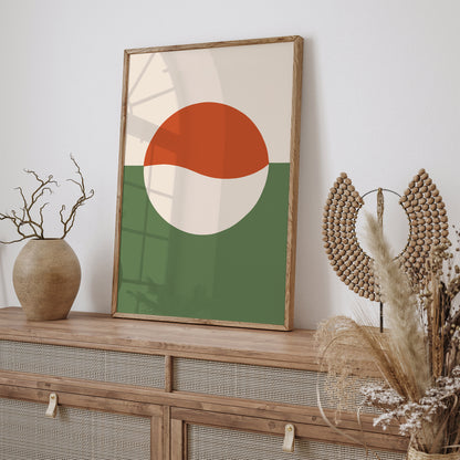 Modern Green Minimalist Wall Art