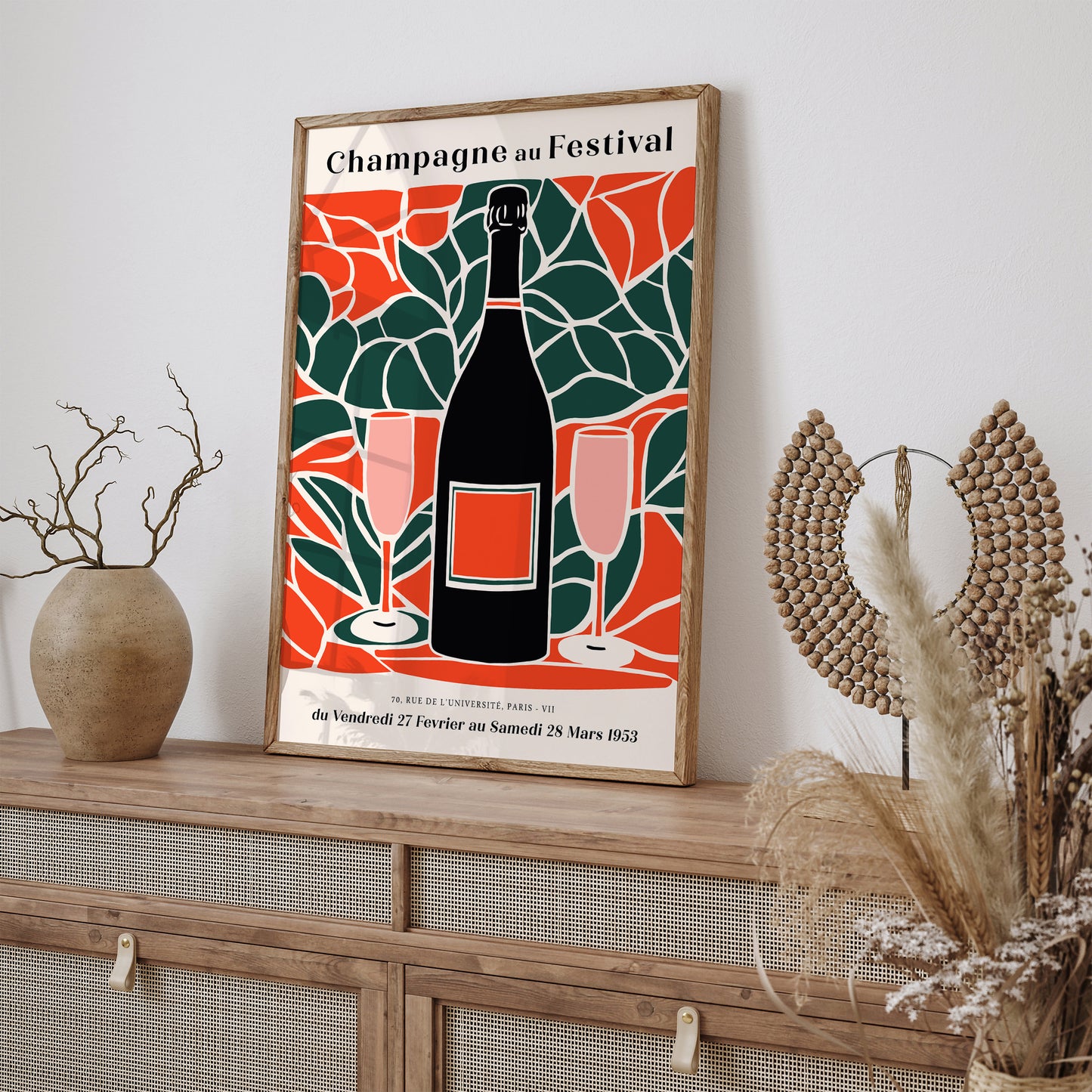 Champagne au Festival French Kitchen Poster