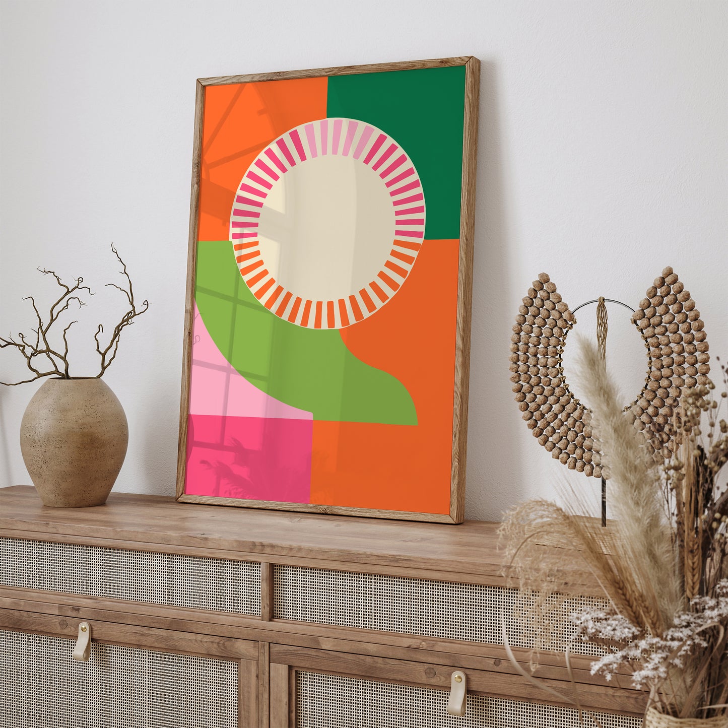 Mid Century Modern Colorful Print 2024