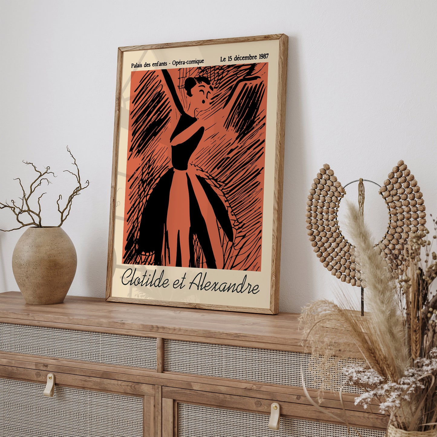 Clotilde et Alexandre Vintage Art Print