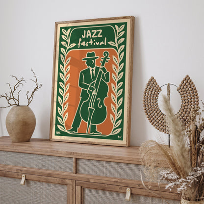 Jazz Festival NYC 1996 Poster - Vintage Music Wall Art