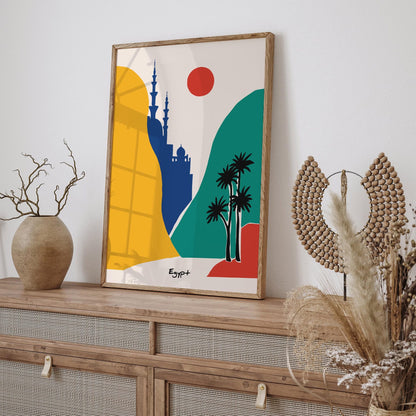 Egypt Mid Century Modern Travel Poster