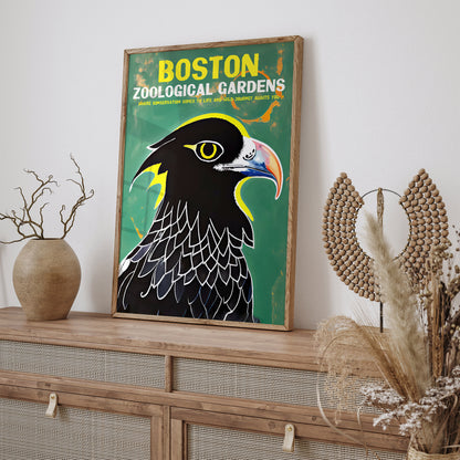 Boston Zoo Retro Eagle Poster