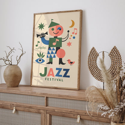 Retro Jazz Festival Music Poster