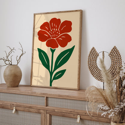 Red Flower Poster
