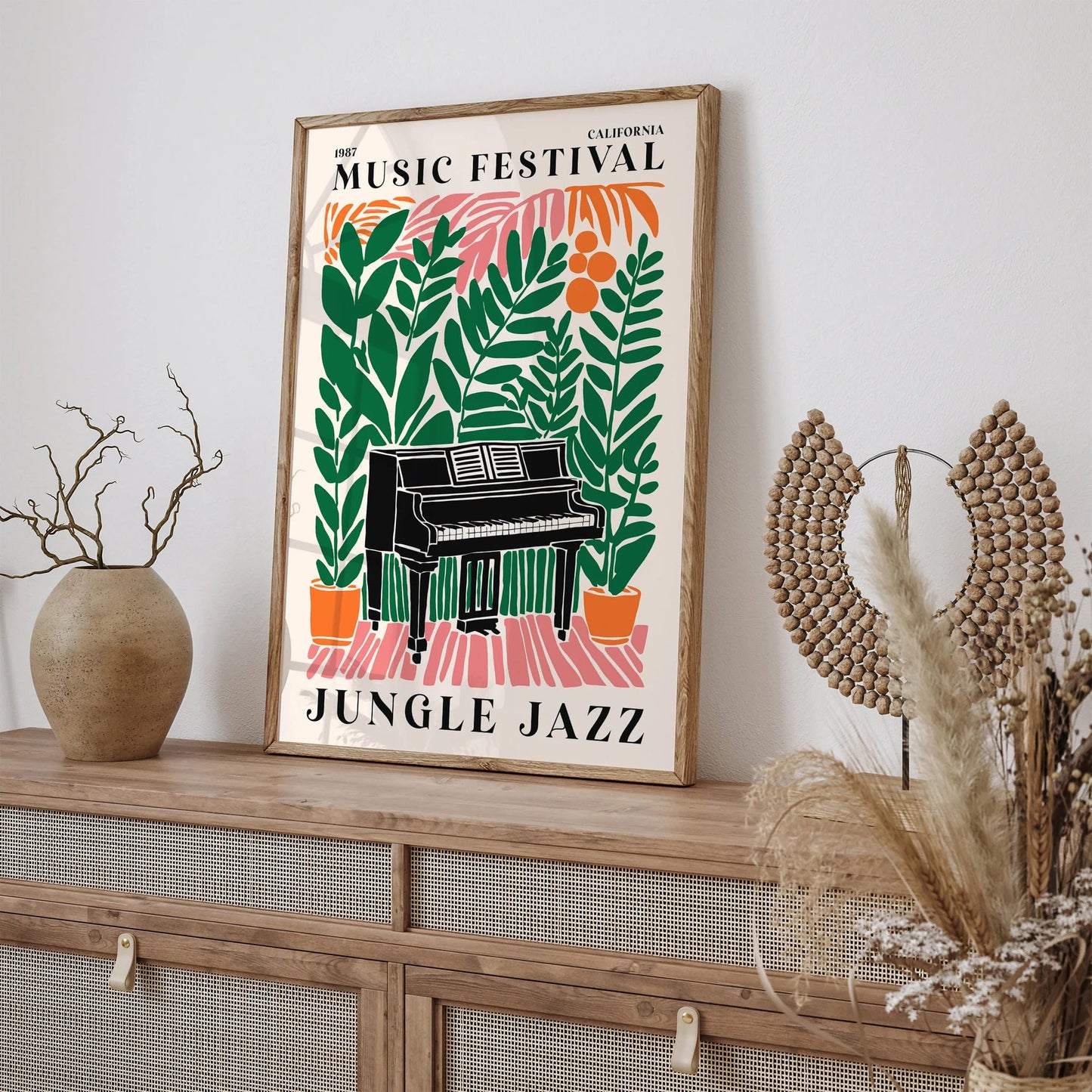 Jungle Jazz Music Art Print - Colorful Poster