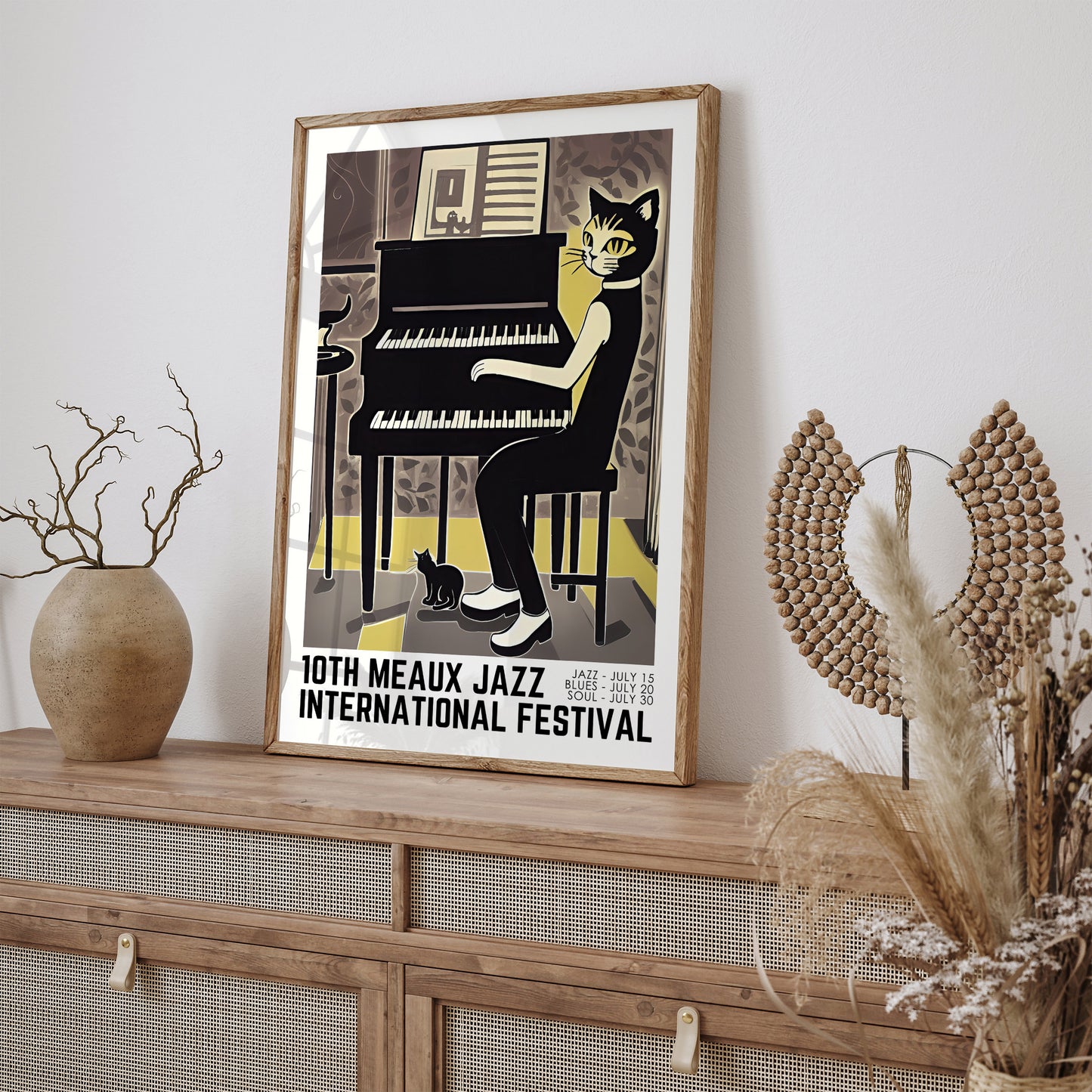 10th Meaux Jazz Festival - Piano Cat Poster