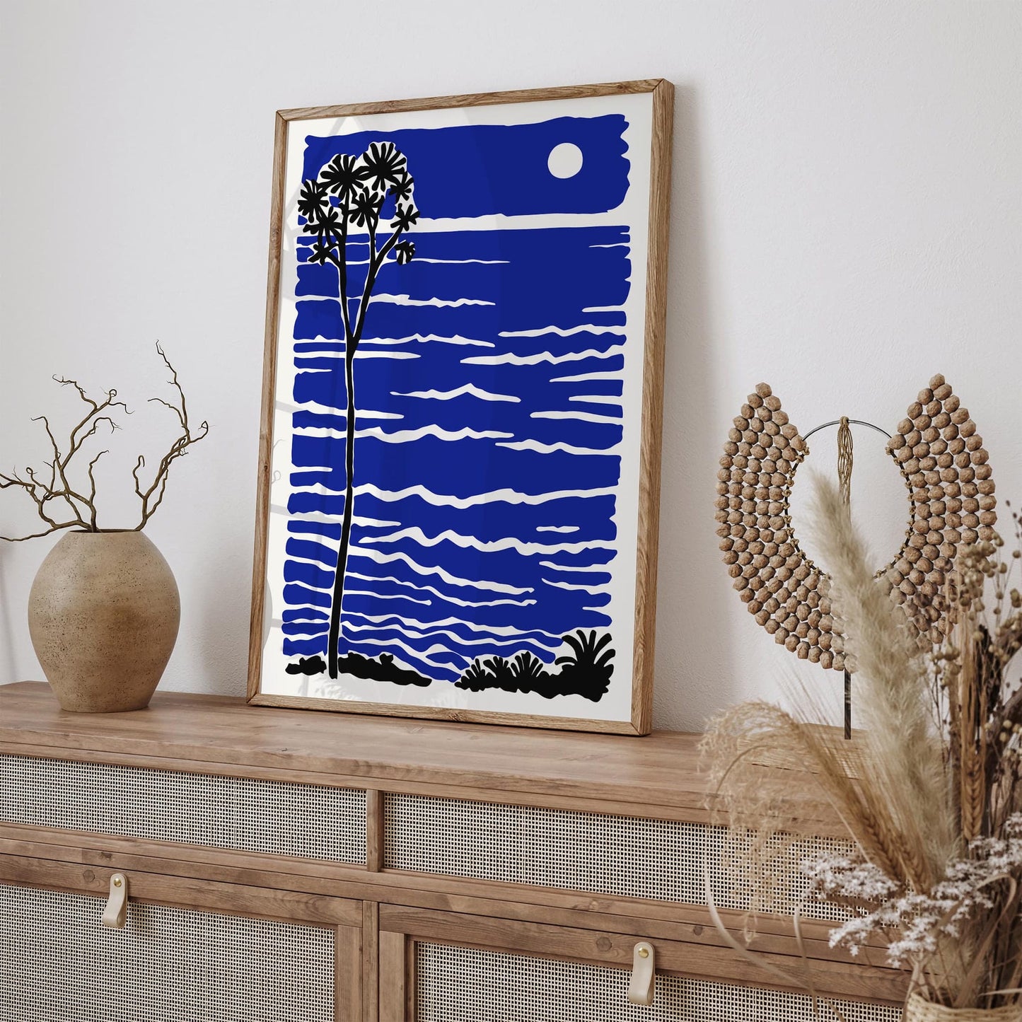 Abstract Blue Ocean and Sky Poster