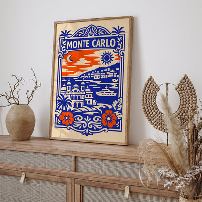 Monte Carlo Monaco Travel Poster
