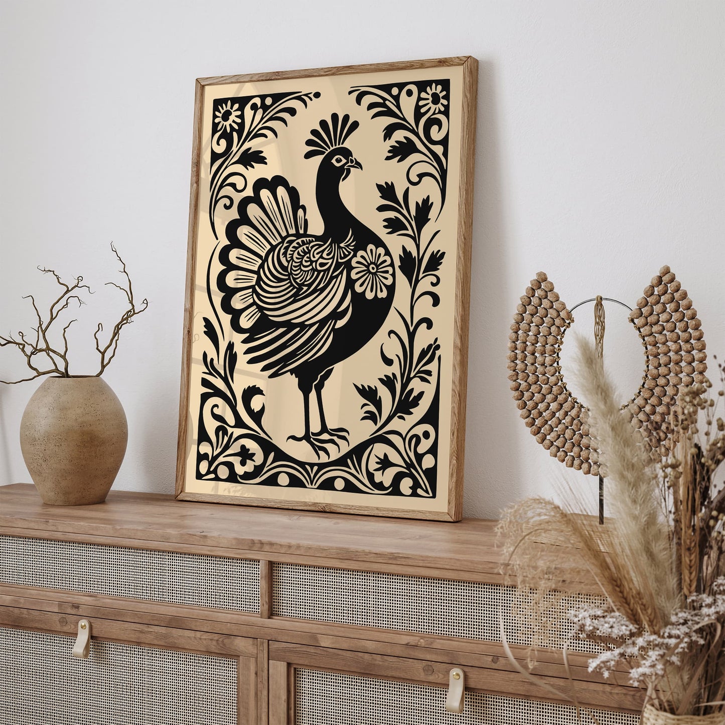 Turkey Bird Print Farmhouse Kitchen Wall Decoration