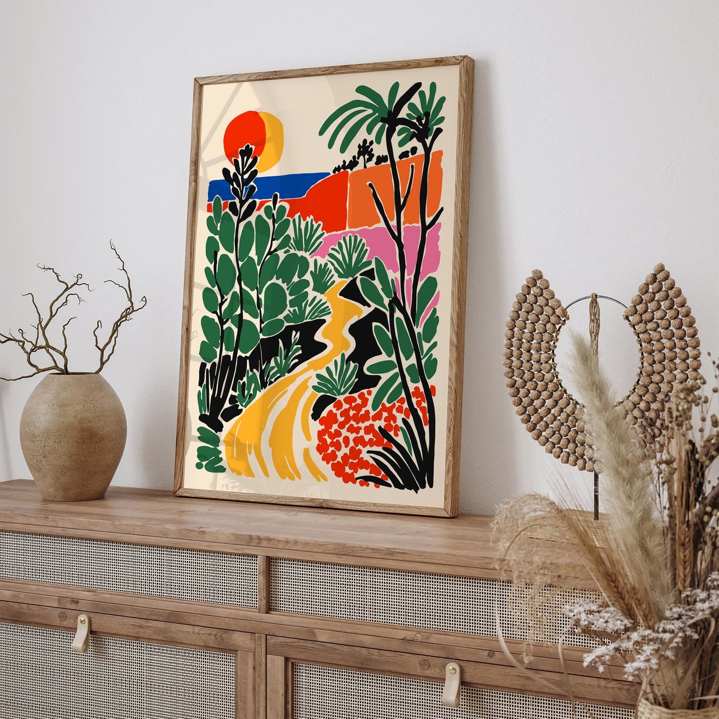 Colorful Tropical Landscape Art Print
