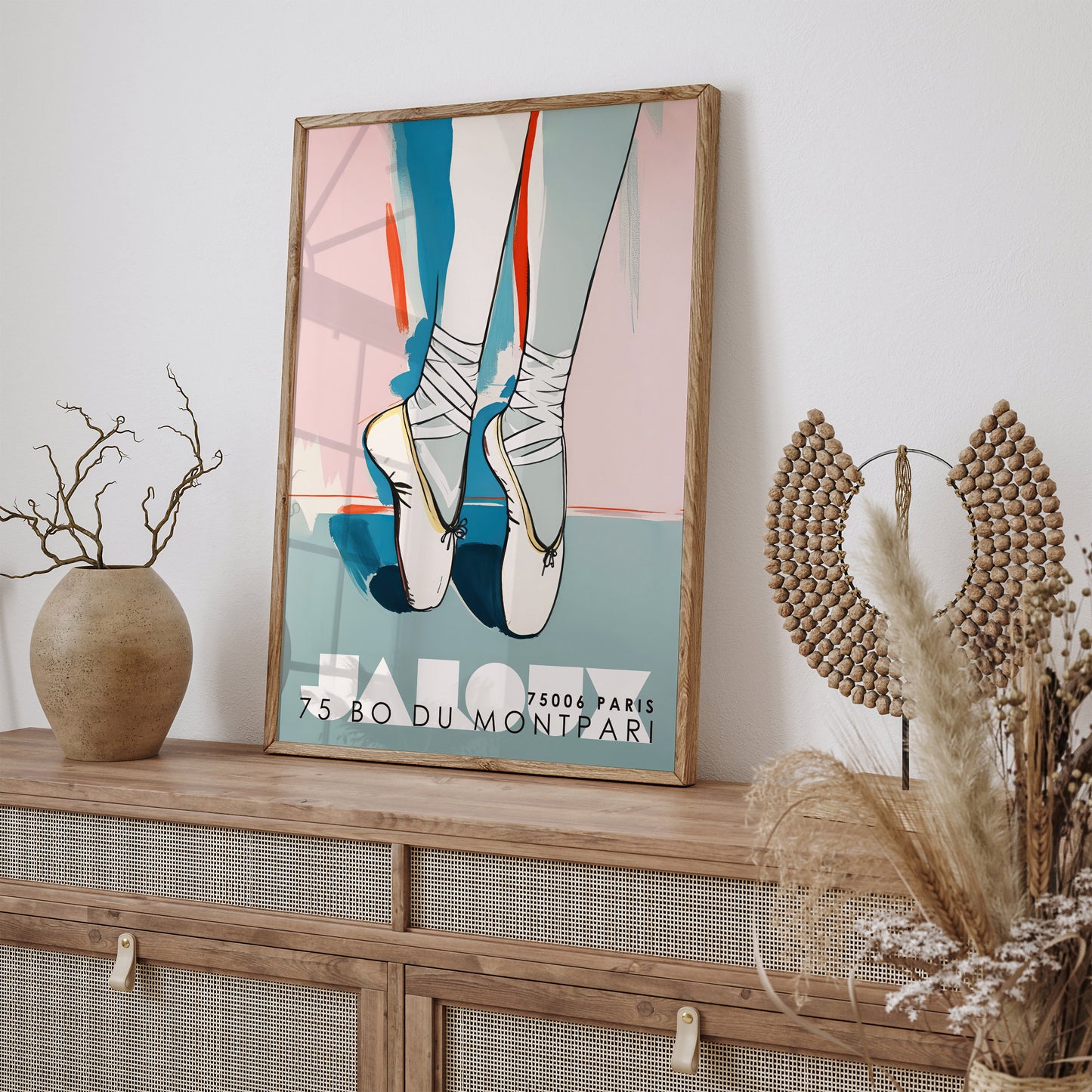 French Ballerina Shoes Wall Art Poster